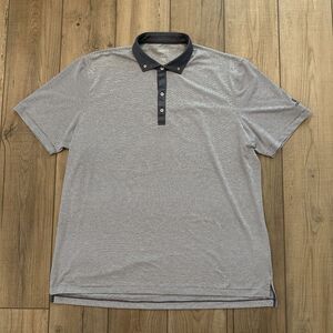 Johnnie-O Polo Shirt Mens XXL Regular Striped Golf Performance Shirt UPF 50